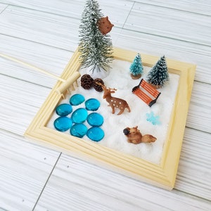 Zen Garten Kit, DIY Zen, Winter Zen Garten, Entspannendes Geschenk, Schreibtisch Achtsamkeit Geschenk, Schreibtisch Spielzeug, Winter Geschenk, Entspannender Zen