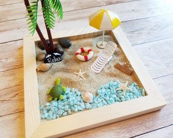 Zen Garden Kit, DIY Zen, Beach Zen Garden, Anxiety Stress Relief Gift, Mindfulness Meditation, Desk Fidget Toy, Beach Gift, Zen Garden Gift