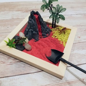 Zen Garten Kit, DIY Zen, Vulkan Dinosaurier Zen Garten, entspannendes Geschenk, Achtsamkeit Geschenk, Dinosaurier Geschenk, Zen Garten Geschenk