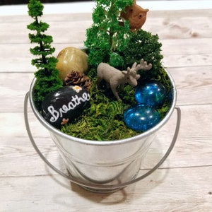 Feengarten Set, Miniaturgarten, Waldtier, Waldtiere, Frühlingsdeko, Bastelset für Kinder, Achtsamkeit, Entspannungsgeschenk, Waldgeschenk