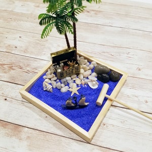 Zen Garten Kit, DIY Zen, Piraten Schatz, Zen Garten, Entspannungsgeschenk, Achtsamkeit Geschenk, Schreibtisch Spielzeug, Zen Garten Geschenk