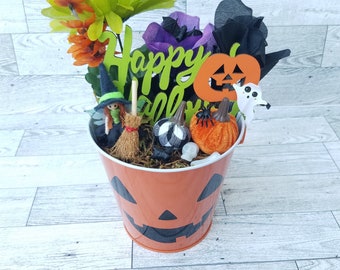 DIY Mini Halloween Witch Fairy Garden Kit, Handmade Witch Fairy Doll, Halloween Decor, Miniature Halloween Fairy, Halloween Craft Kit