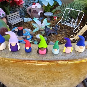 Miniature Gnome, Handmade Gnomes, Polymer Clay Gnome Figures, Fairy Garden Gnomes, Gnome Decoration, Gnome Gift, Boy Gnome, Girl Gnome