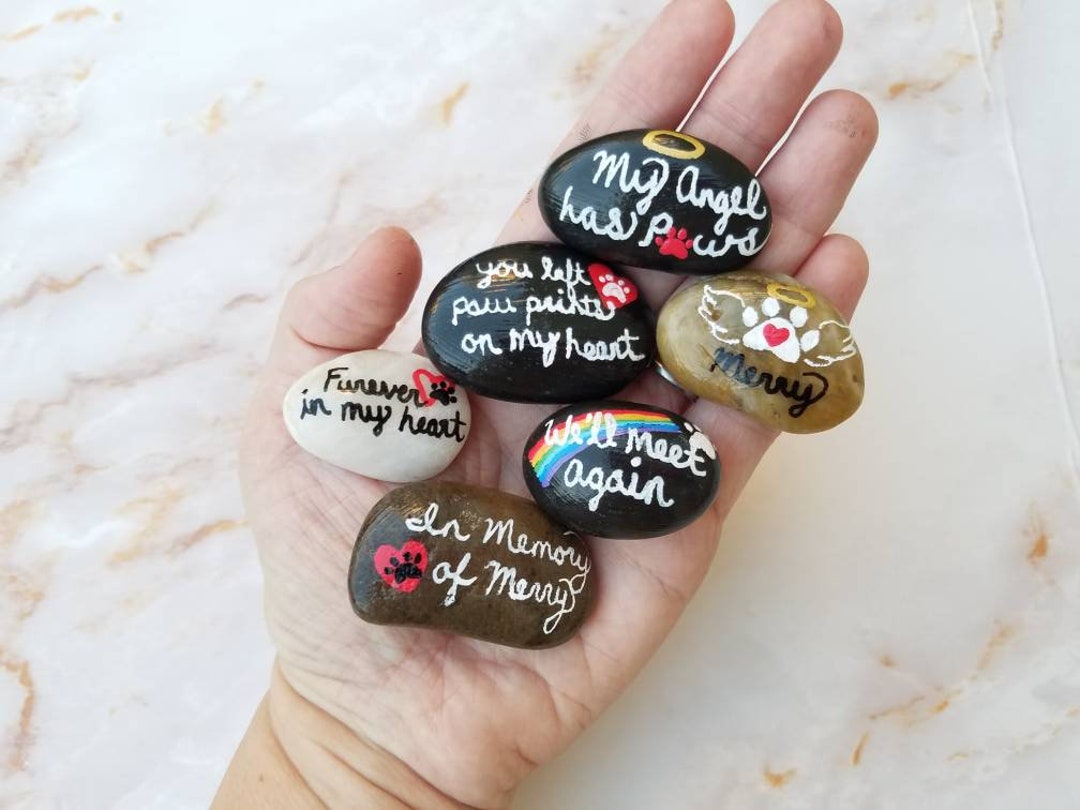 Pet Memorial Stones | Pocket Pebbles | Hand-painted Rocks ...