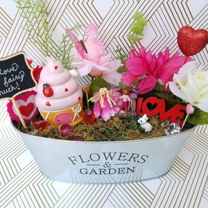 Valentine&#39;s Day Fairy Garden Kit, Handmade Fairy Dolls, Valentine&#39;s Fairy Decor, Fairy Love Gift, Mini Valentine Fairy Couple, Love Fairies