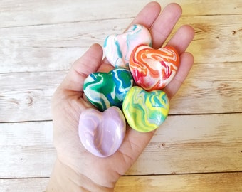 Pietra antistress in argilla polimerica / Pietra antistress tascabile / Regalo rilassante per bambini