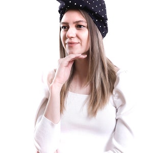 Vintage turban,Sequin turban hat, beaded turban,embellished turban,fancy turban, wedding turban,Polka dot turban,boho turban