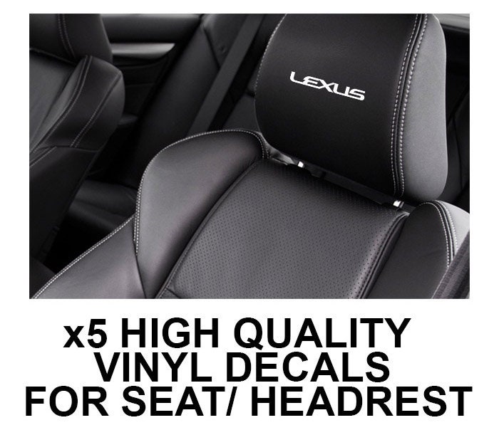 5 lexus car seat head rest decal sticker vinyl graphic logo badge free post 
