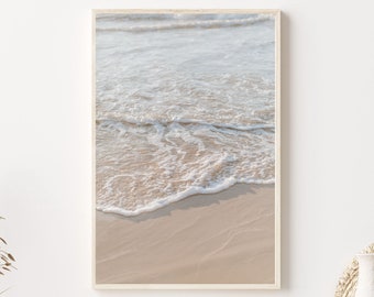 Impression de vagues côtières imprimables Décoration bohème minimaliste Art mural minimaliste Photographie de plage Impressions de plage neutres Décoration de maison de plage