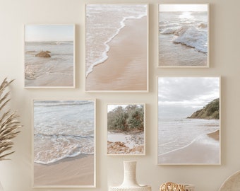 Coastal Wall Art Living Room Coastal Prints Housewarming Gift Boho Beach Wall Set Coastal Entryway Wall Decor Beach House Wall Art Poster