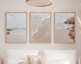 Coastal Wall Art Set of 3 Coastal Prints for Living Room Beach Prints ...
