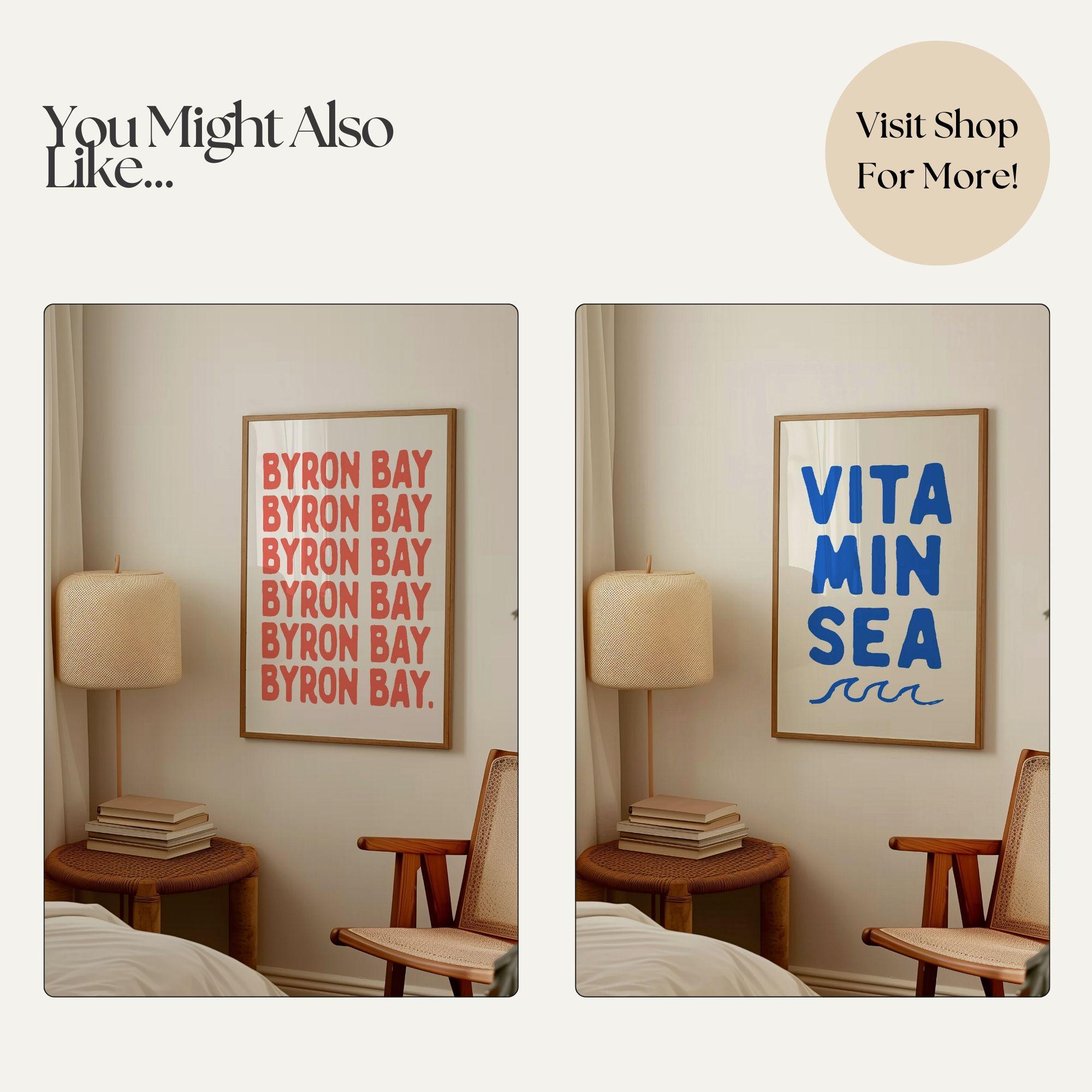 Poster Da Parete Spiaggia Rosa Preppy - Decorazione Costiera Con Conchiglie E Palma Per Camera