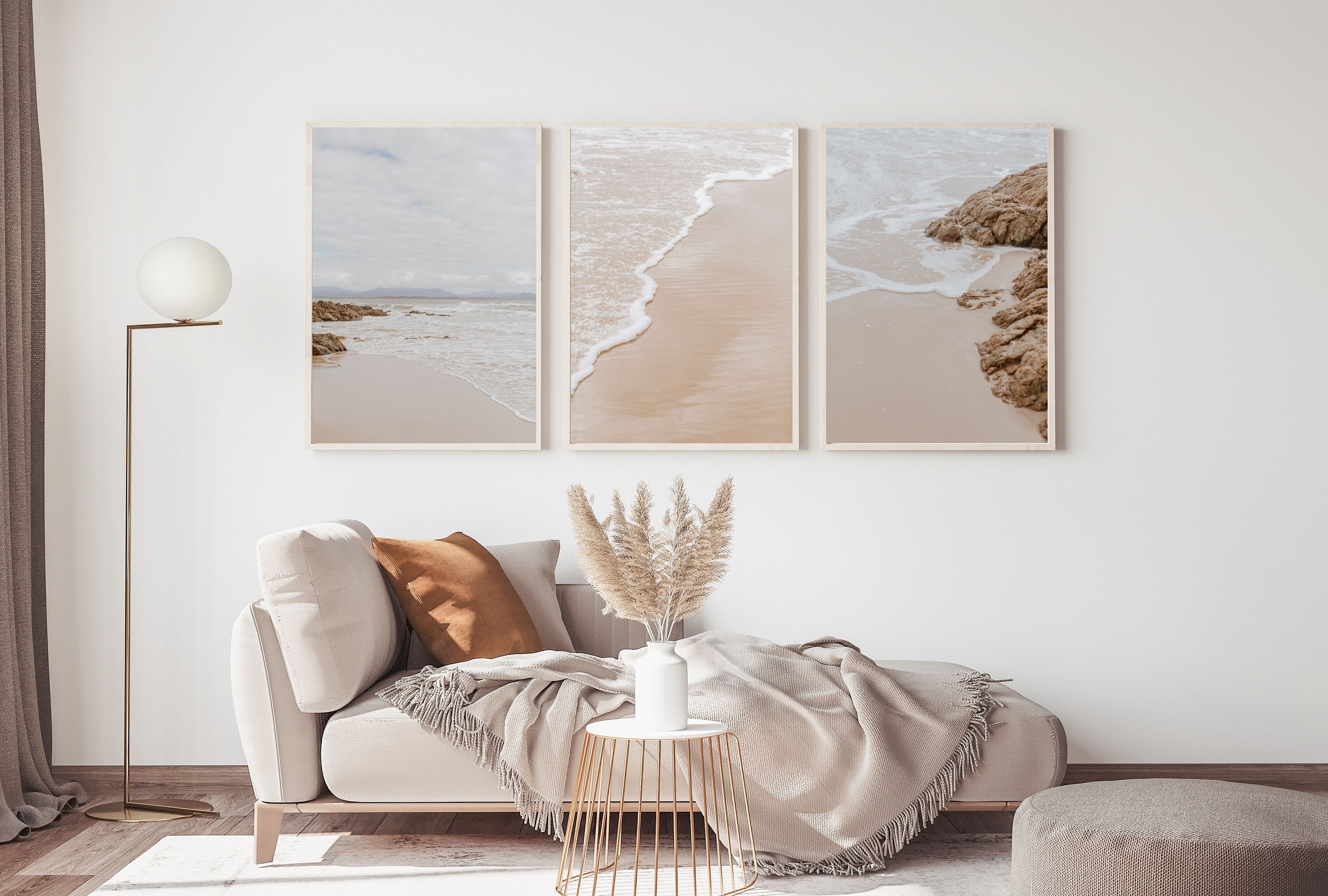 Coastal Wall Art Set of 3 Coastal Prints for Living Room Coastal ...