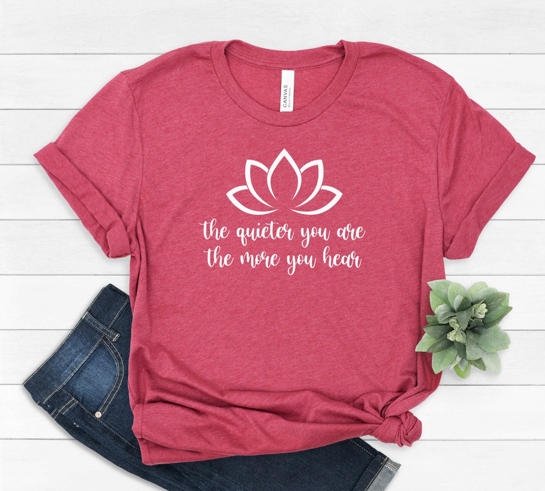 Lotus Flower Shirt, Minimalist Lotus Shirt, Yoga Shirt, Meditation ...