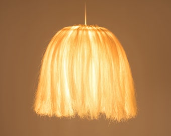 Boho Pendant Light, Handwoven Sisal Lamp, Bohemian Lamp Shade, Bohemian Decor, Naturalistic Ceiling Lighting