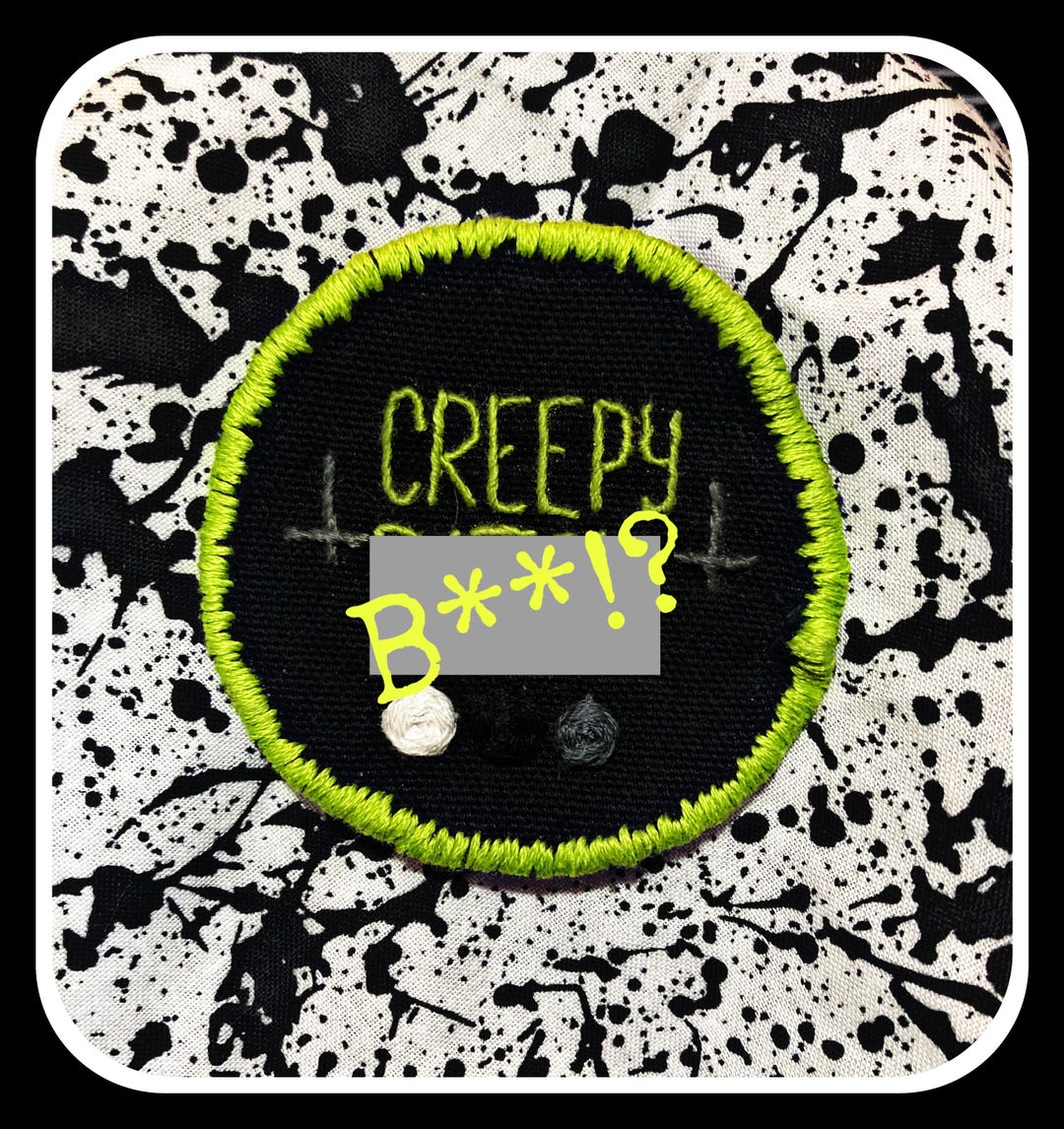 Creepy Lady Patch - Etsy