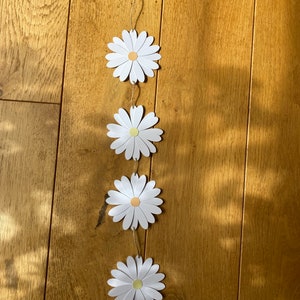 Ghirlanda di carta pendente - fiore multistrato - margherita - gancio per finestra
