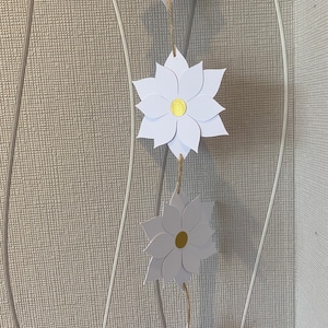 Papier Girlande Anhänger - mehrschichtige Blume - Lotus - Fensteranhänger