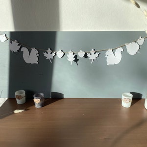 Eichhörnchen Girlande aus Papier Sommer Herbst