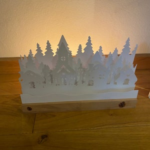 Wooden stand winter village - decoration - Scandinavian decoration - houses - winter decoration