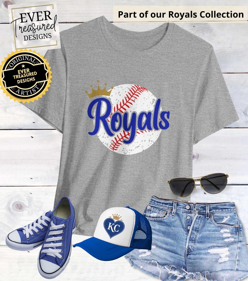 Royals Baseball Graphic Tee, Kansas City Royals Fan Shirt, Women's Baseball T-shirt, Cute Royals Apparel, Game Day Tee, Royals Love