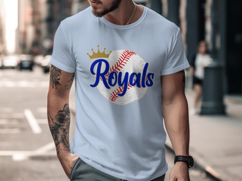 Royals Baseball Graphic Tee, Vintage Style Shirt, Athletic Fan Apparel, Sports Team Supporter, Casual Wear for Men, Gift Idea