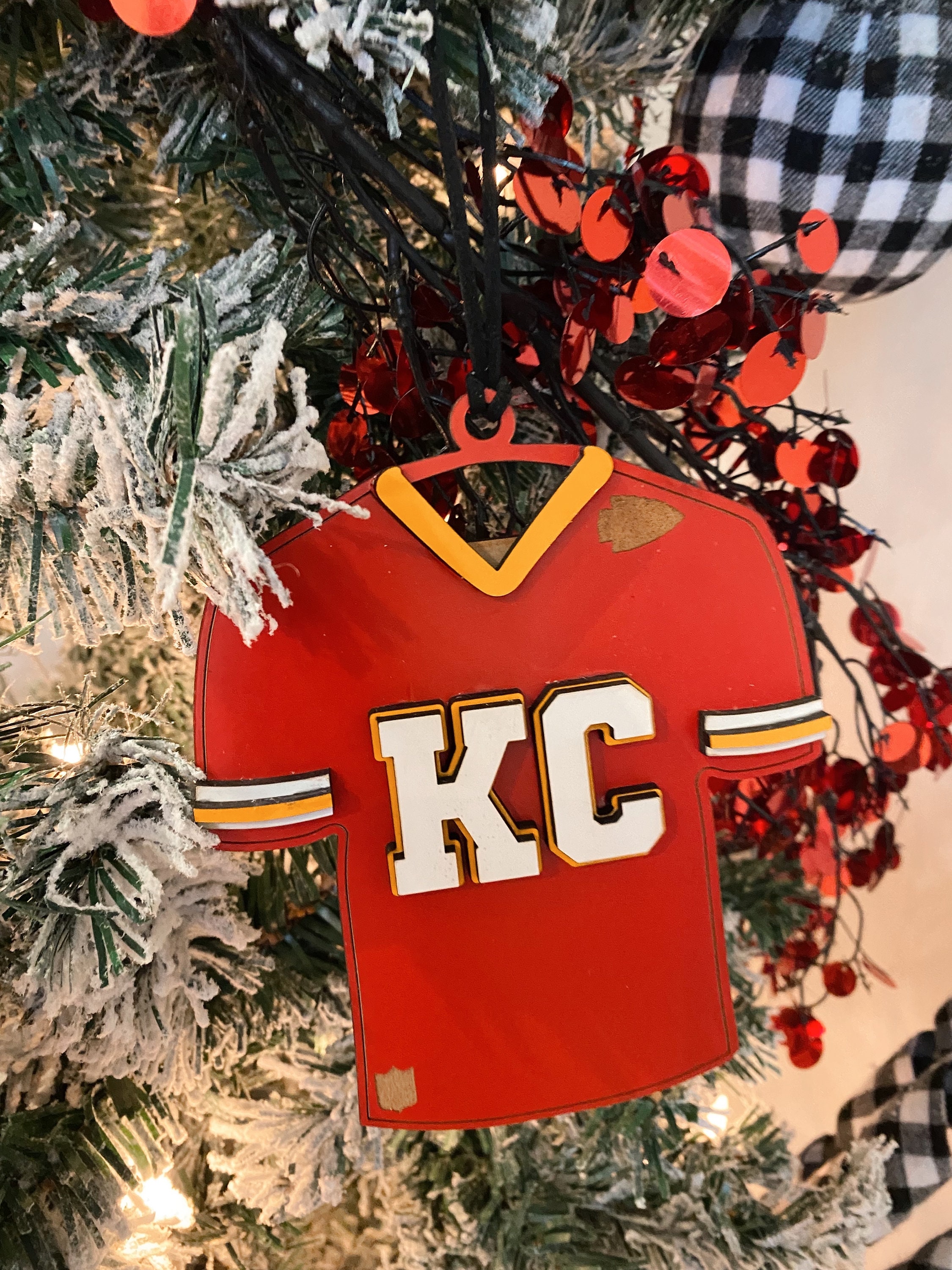 Kansas City Chiefs Jersey Ornament Gift Card Money Holder Mahomes Kelce Pacheco Jones KC Football Fan Decor Tailgate Gameday Gift Idea