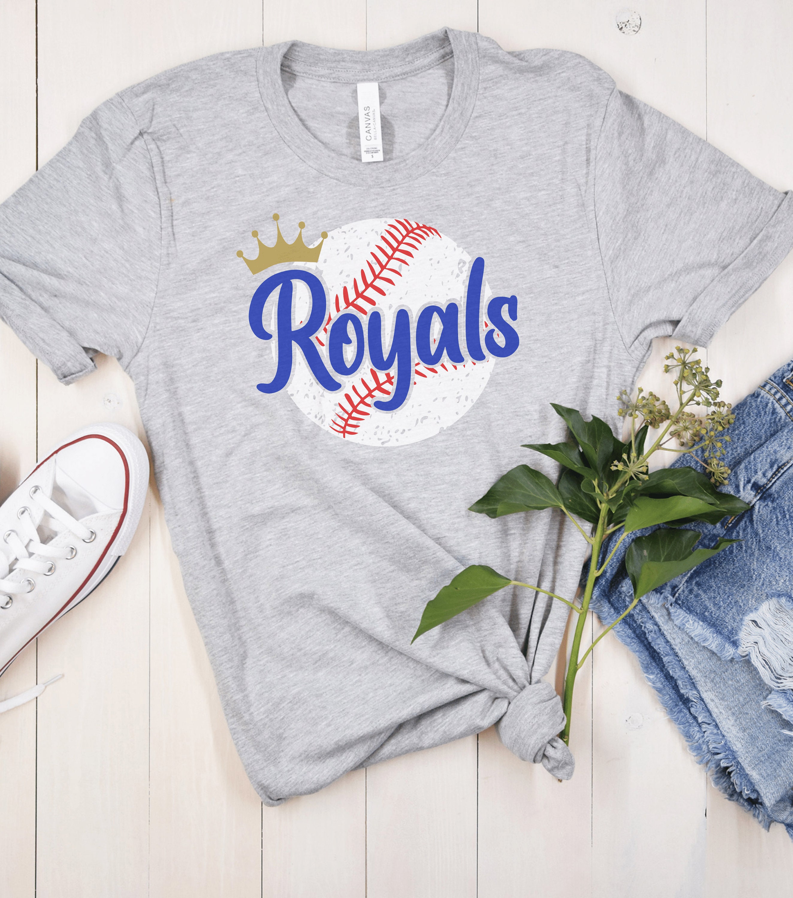MLB Productions Youth Royal Kansas City Royals Full-Button Replica Jersey Size: Extra Large
