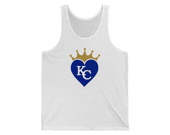 KC Royals Crown Tank Top UNISEX Fit| I Heart Royals | Love Royals Grafisch T-| Forever Royal | KC Pride | Kansas City Tee | Royals Fan