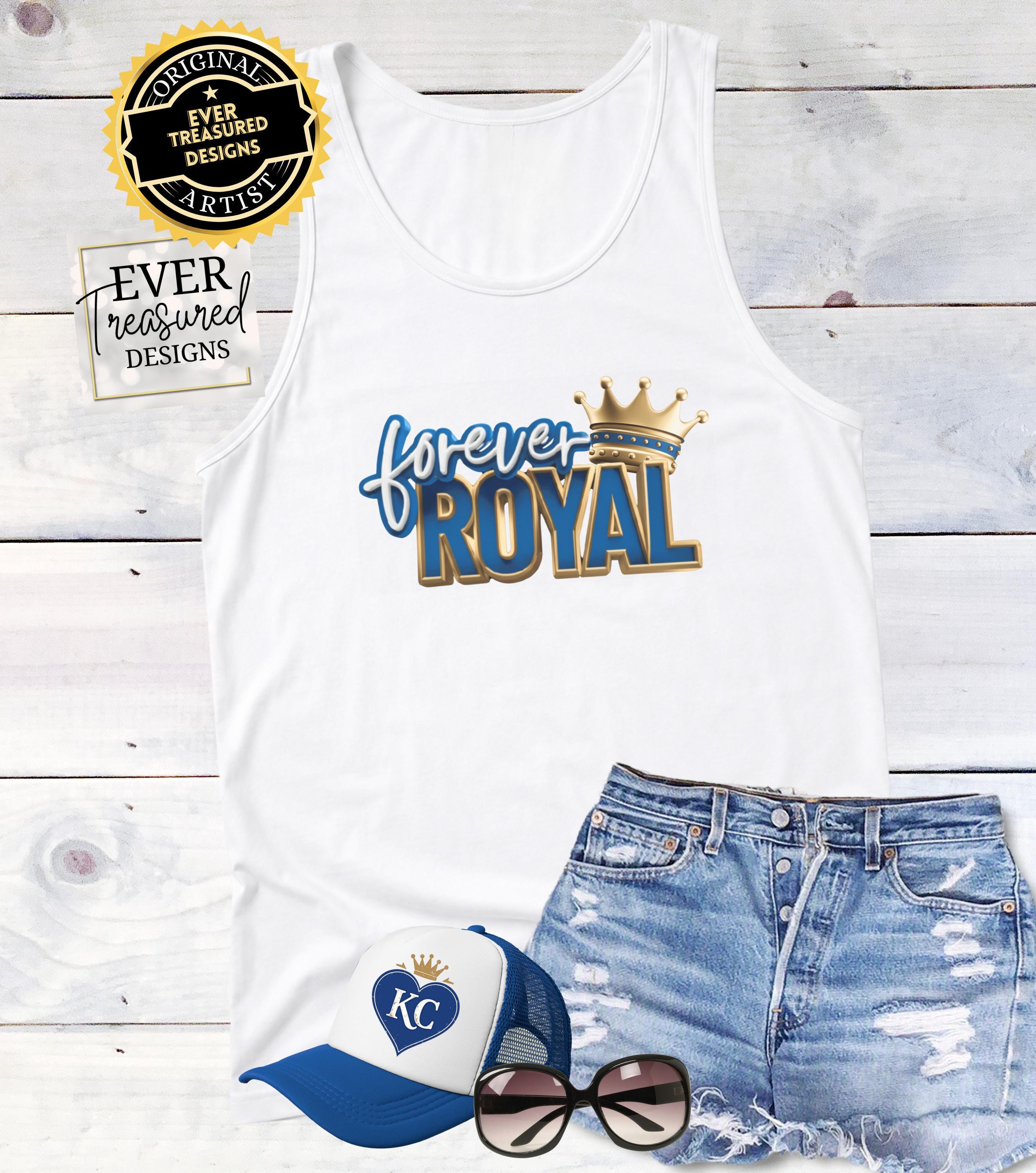 KC Baseball Forever Royal Tank Top, Kansas City Baseball Fan Apparel, Faux Sequin Stadium Tank, Women's Game Day Gift