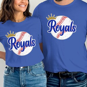 Royals Baseball Team Shirt, Matching Couples Baseball T-Shirt, Cute Baseball Fan Apparel, Sports Team Shirts for Couples