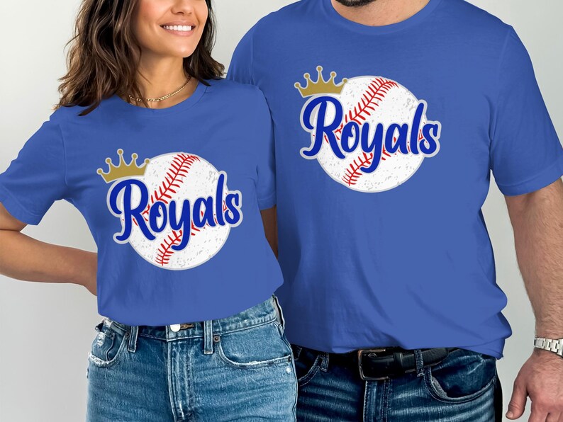 Royals Baseball Team Shirt, Matching Couples Baseball T-Shirt, Cute Baseball Fan Apparel, Sports Team Shirts for Couples