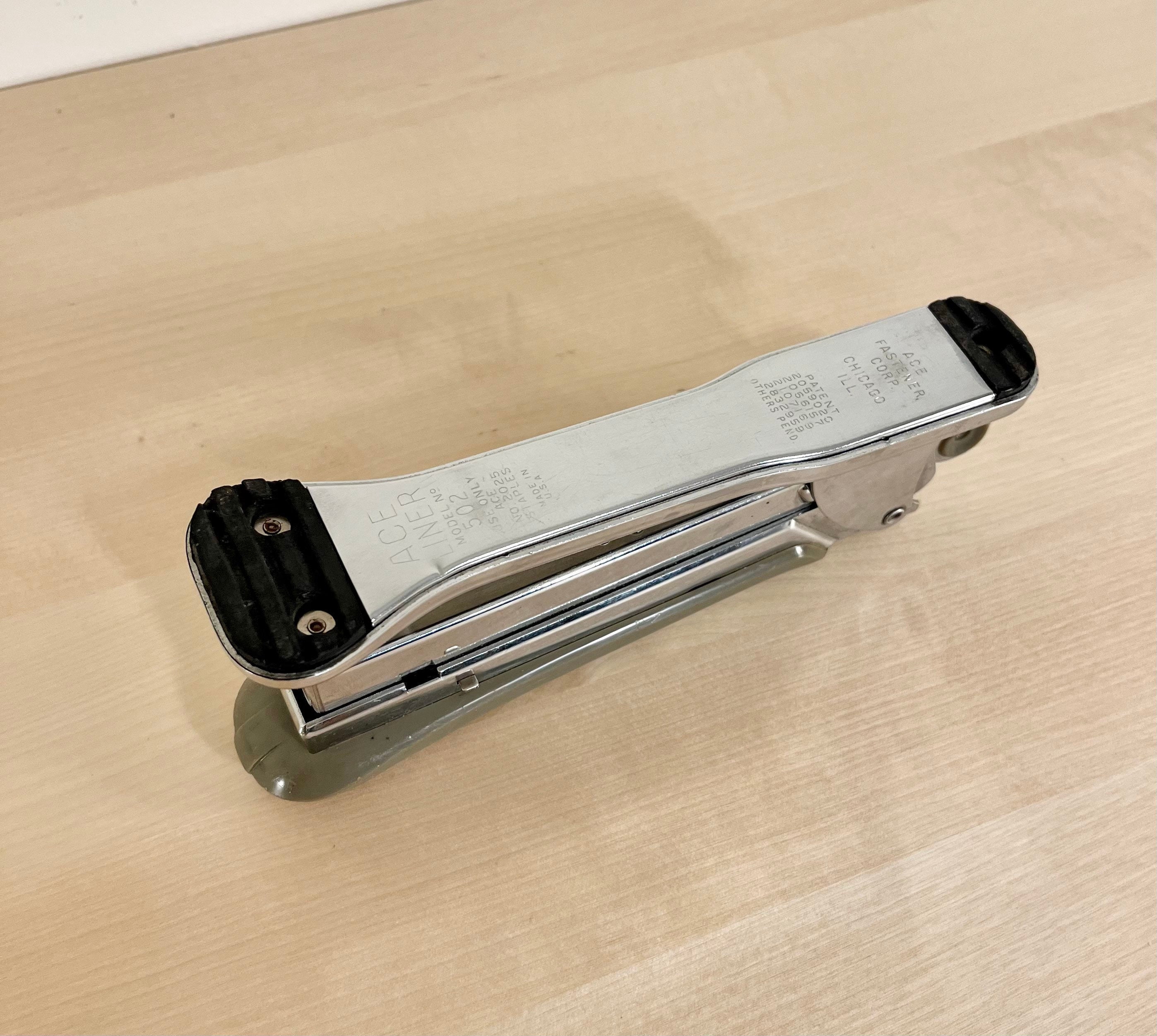 Vintage Ace Liner Stapler Avocado Green 1960s Working Stapler Etsy