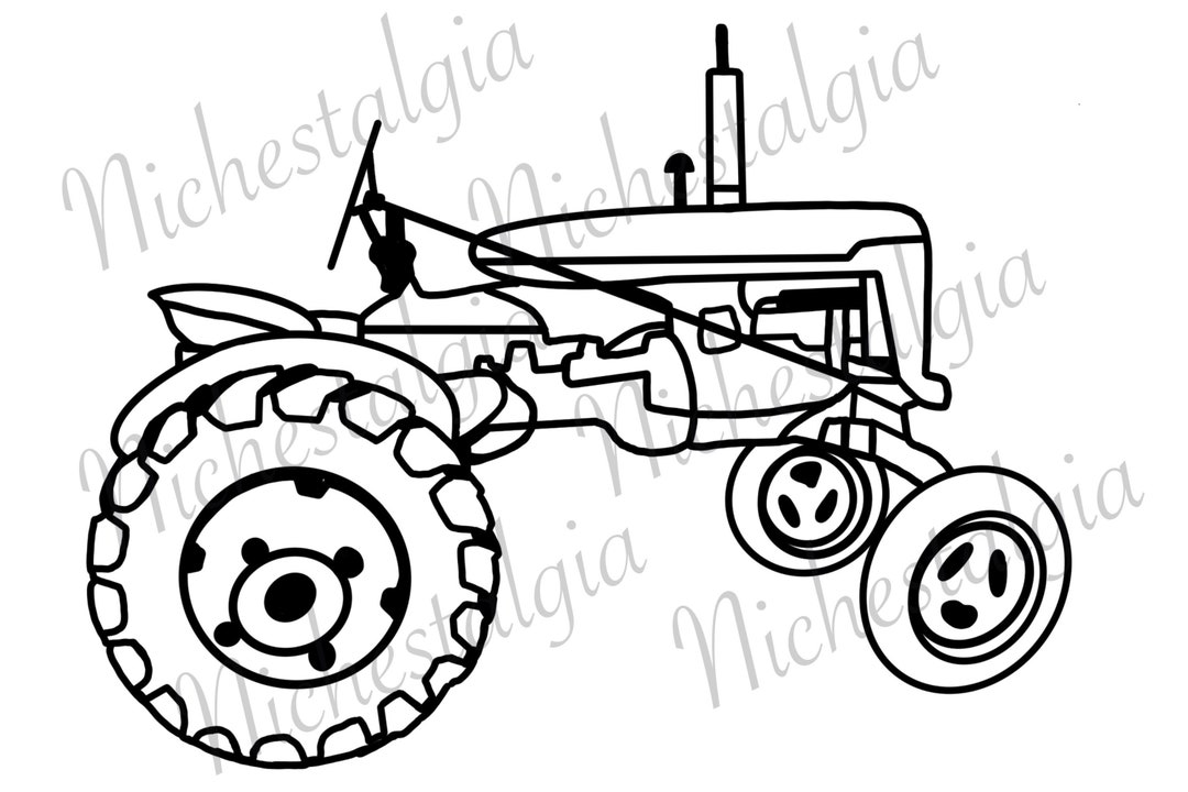 Farmall Tractor Mccormick PNG Instant Download Cricut Silhouette Vector