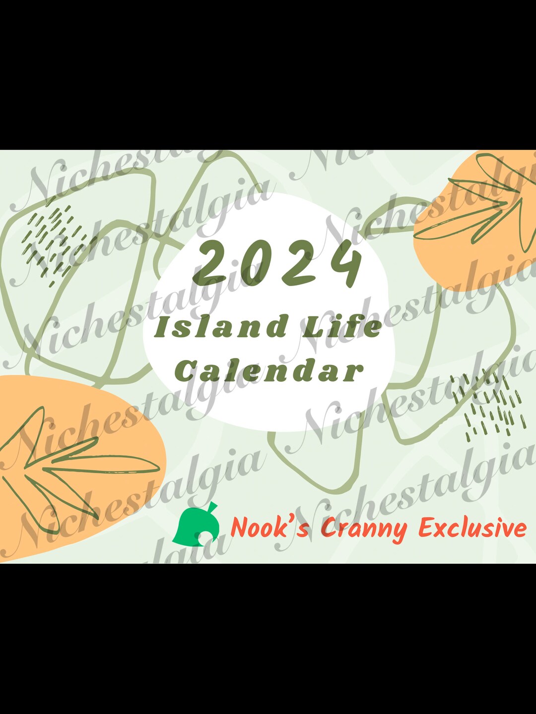 Virtual ACNH Animal Crossing Inspired 2024 Calendar INSTANT Etsy