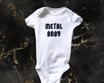 Heavy Metal Baby Onesie | Rock Punk Alternative Music Outfit | Newborn Shower Gift