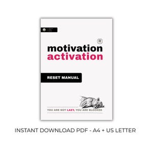 Quaderno di lavoro per il ripristino della motivazione, manuale di blocchi d'azione, guida alle scienze comportamentali, PDF digitale