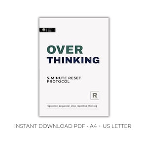 Overthinking Reset 5-Minute Protocol PDF – Neuroscience-Based Mental Clarity Tool