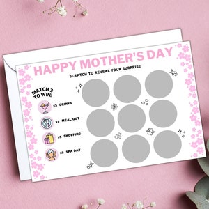 Cadeau fête des mères, carte à gratter fête des mères, cadeau pour maman, carte fête des mères, surprise à gratter, cadeau pour elle, meilleure maman, cadeau pour grand-mère