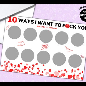 Cadeaux coquins pour lui, cadeau Saint-Valentin pour lui coquin, carte à gratter coquine pour lui, jouet sexy pour couple, grattez pour gagner sexy, jeu pervers
