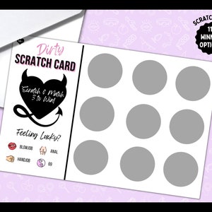 Carte à gratter adulte coquine et grossière pour couple, carte à gratter pour la Saint-Valentin sale, carte d'anniversaire coquine pour petit ami, rendez-vous galants, pervers