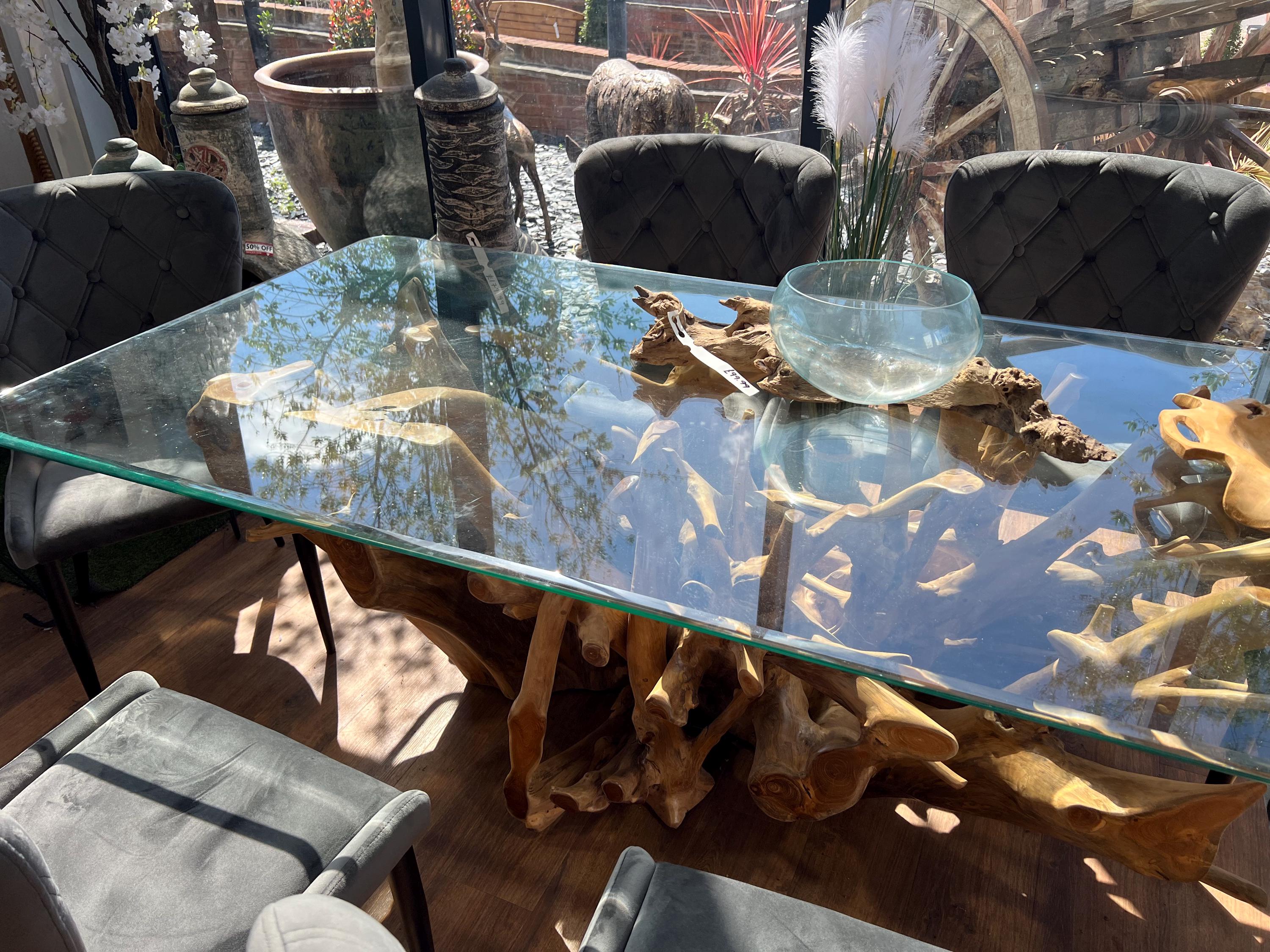 Teak Root Tree Dining Table Rectangle Glass Etsy teak-root-tree-dining-table-rectangle-glass-etsy