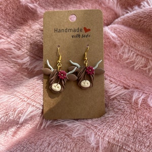 Highland cow earrings