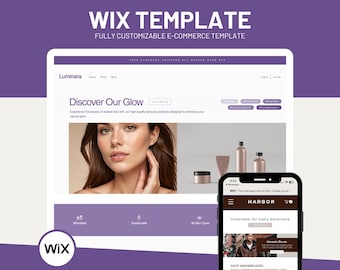 Skincare Wix Website Template: Customizable Online Store Design