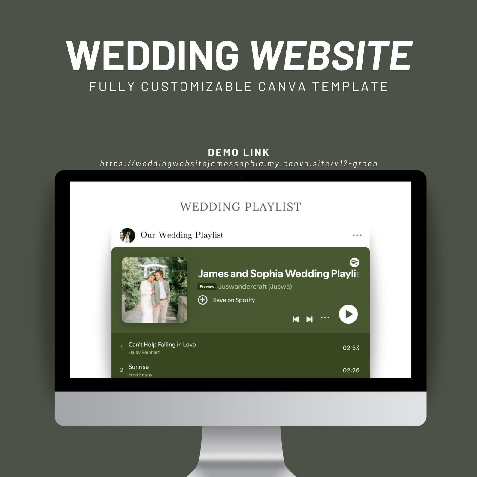 Modern Wedding Website Template, Canva Editable (digital Download) Etsy