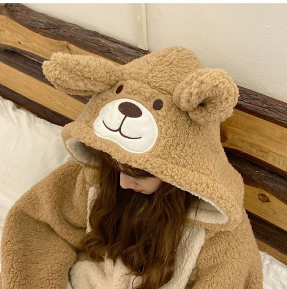 Women Onesies Pajamas Plus Size Fluffy Fleece Hooded Jumpsuits Sleepwear  Winter Warm Zipper Pajamas Homewear 