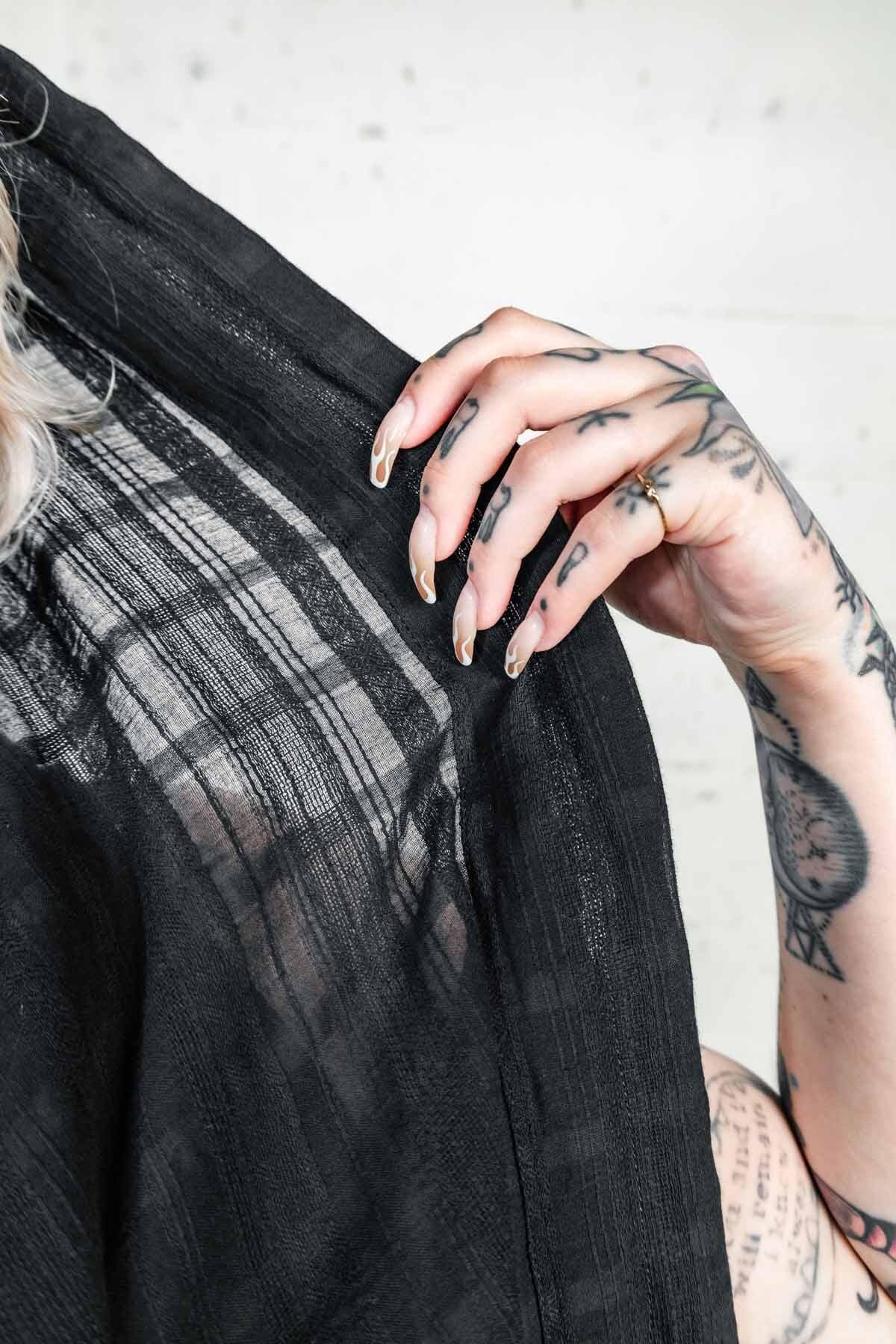Black Cotton JACQUARD CONVERSION VEST by 5D X Dutchess - Unisex ...