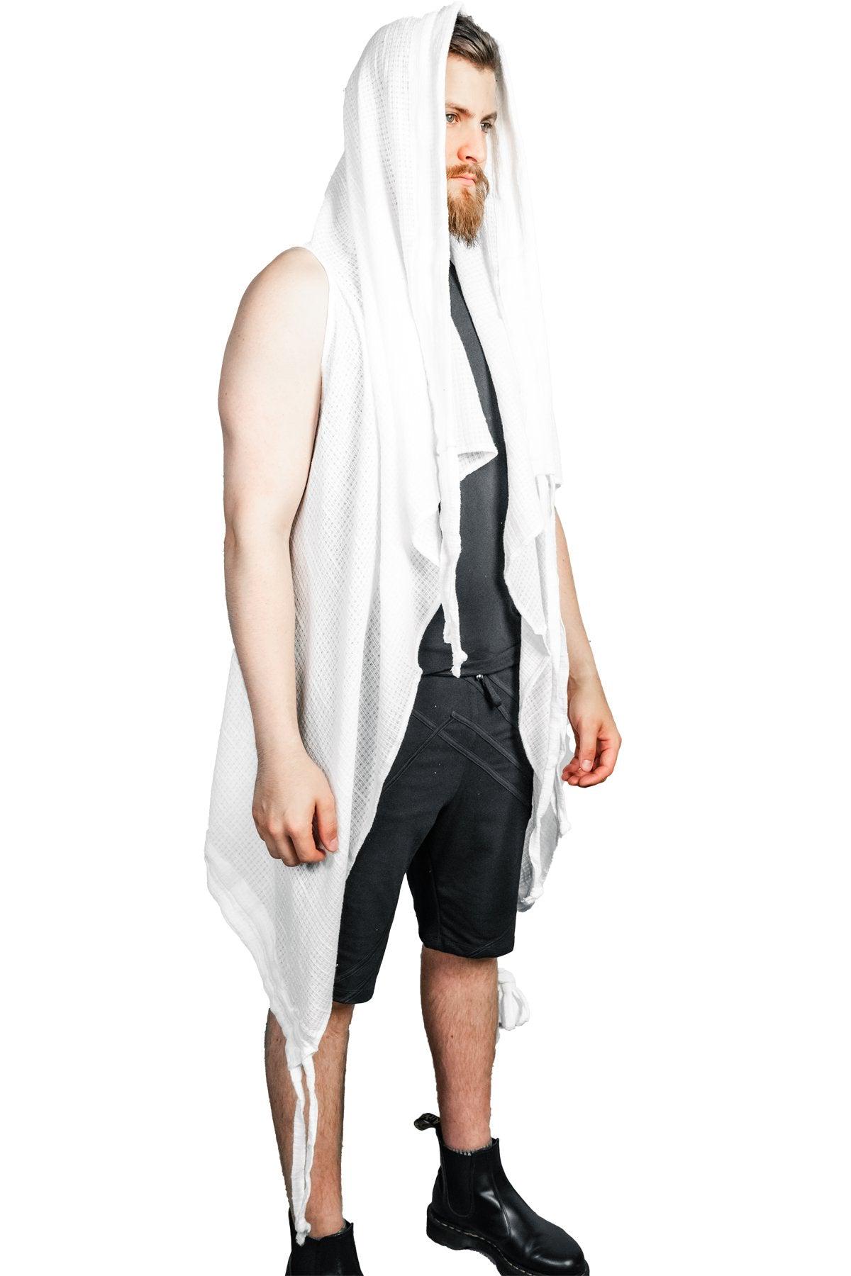 White Cotton GOSSAMER CONVERSION VEST by 5D X Dutchess - Unisex ...
