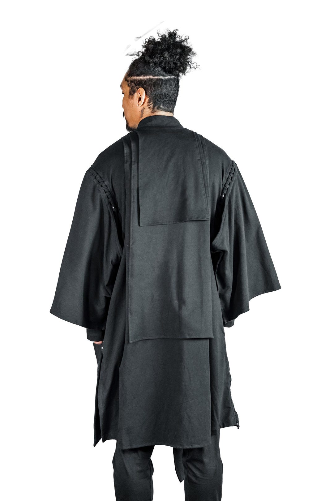 Hexer Robe Unique BLACKBIRD ROBE by Five and Diamond - Black Cotton Festival Robe, Unique ...