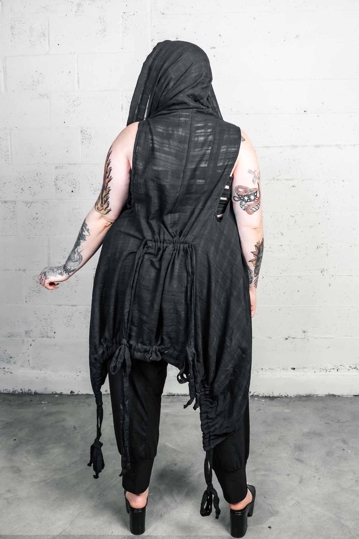 Black Cotton JACQUARD CONVERSION VEST by 5D X Dutchess - Unisex ...